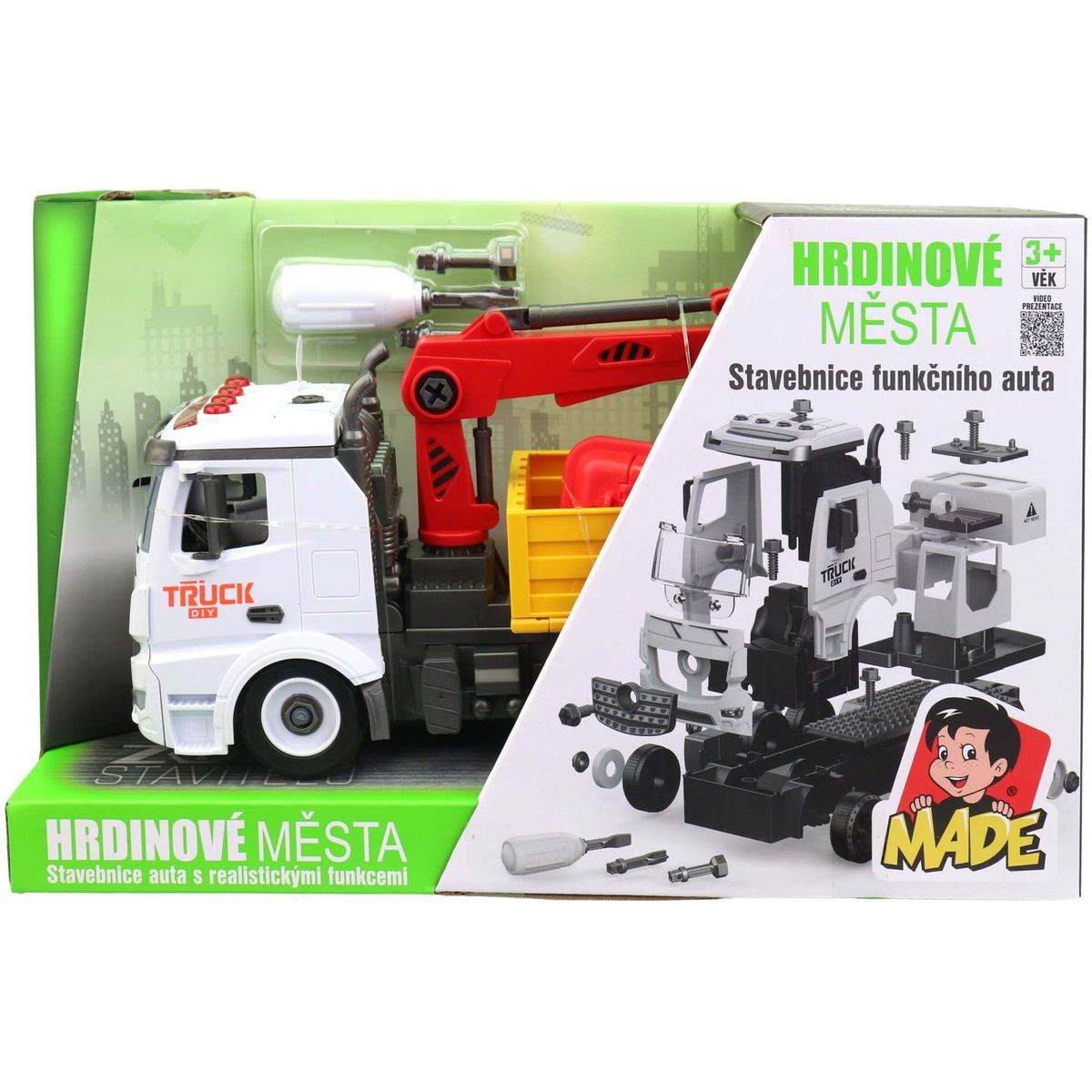 MaDe Auto popeláři k sestavení se světelnými a zvukovými efekty 30 cm