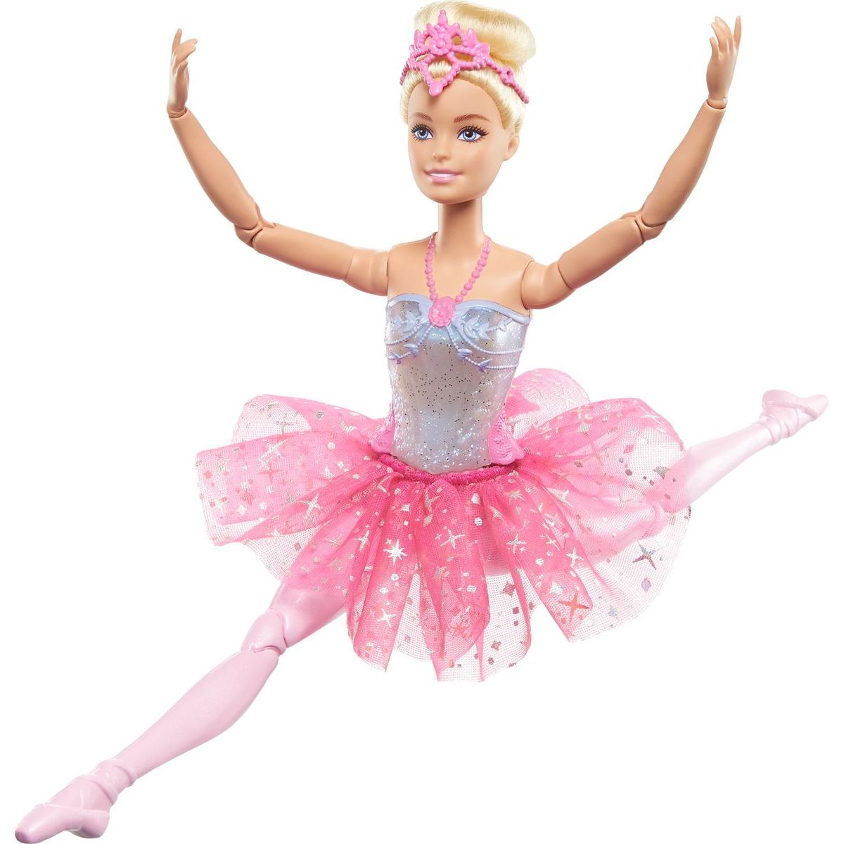 Mattel Barbie svítící magická baletka s růžovou sukní 31 cm