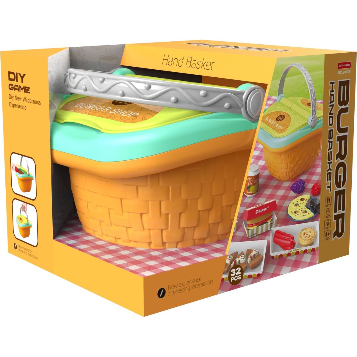 Alltoys Hrací set Piknikový Burger košík