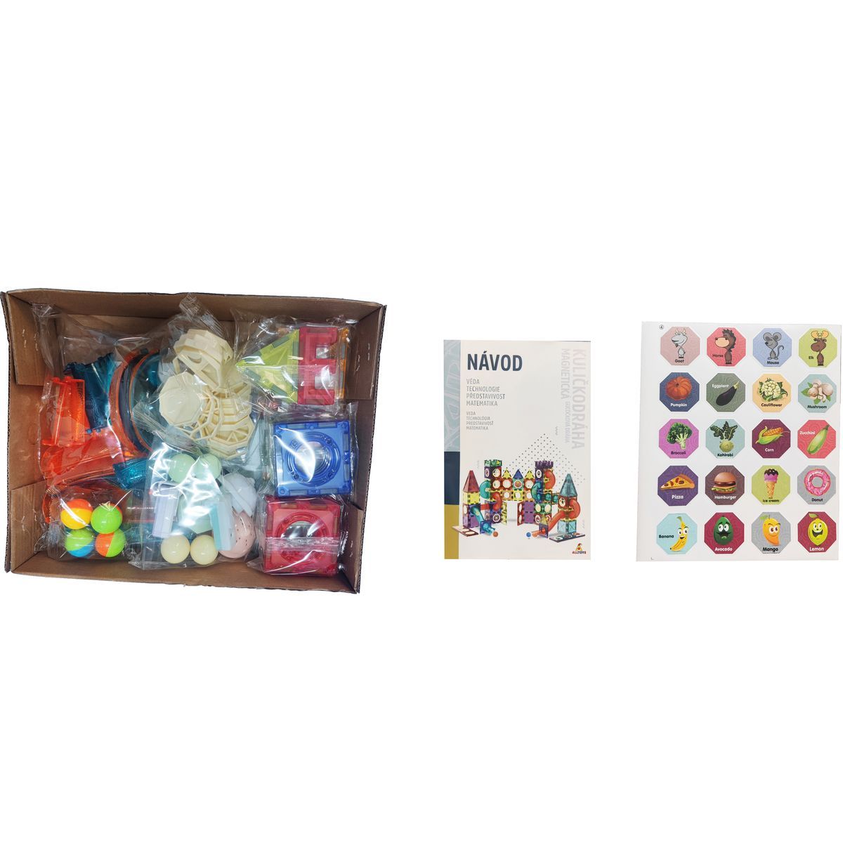 Alltoys Kuličkodráha magnetická se světlem 75 ks (277)