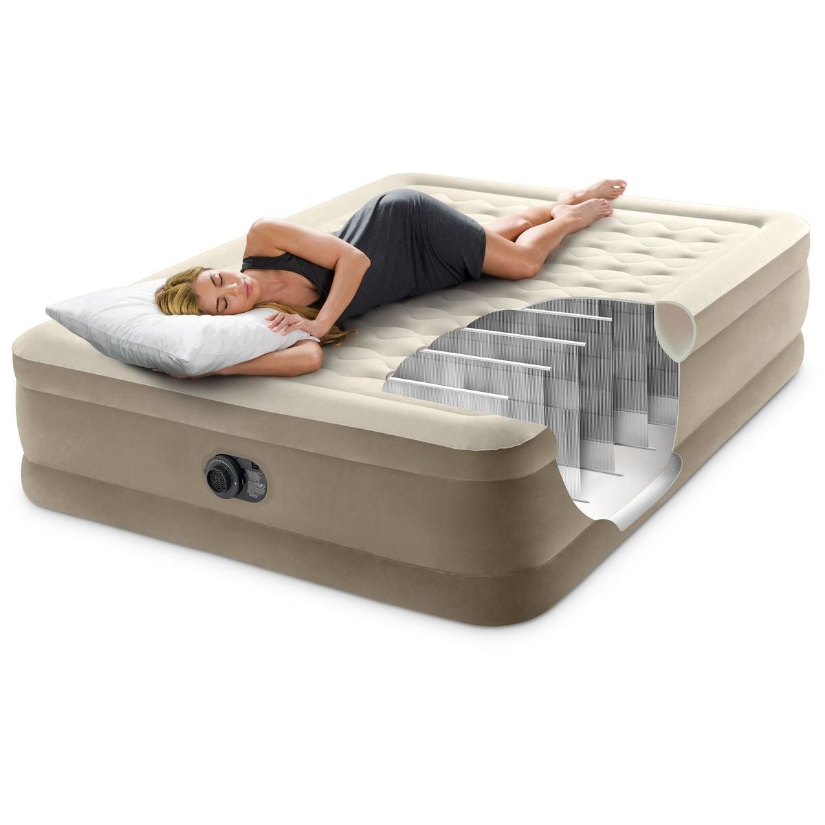Intex 64428ND Nafukovací postel 152 x 203 x 46 cm - Dura-Beam Queen