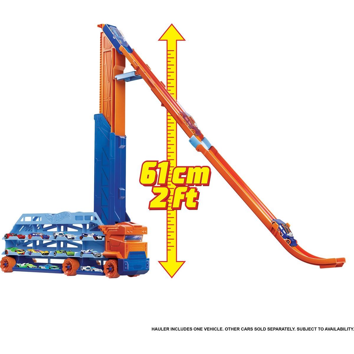 Mattel Hot Wheels tahač s vysokou dráhou 61 cm