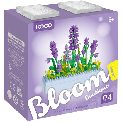 Stavebnice mini KOCO Levandule plast 239ks v krabičce 11x12x5cm