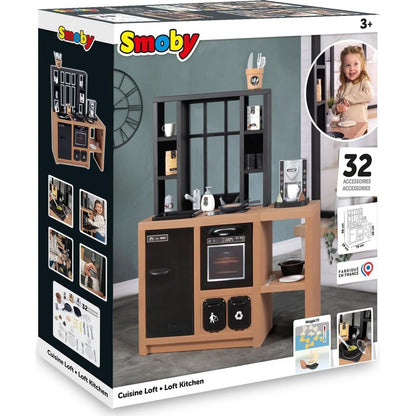 Smoby Kuchyňka Loft s bohatým příslušenstvím