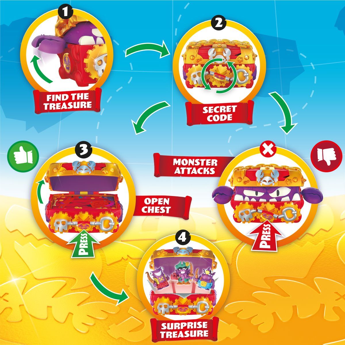 Alltoys Piratix S - Herní sada Monser Treasure