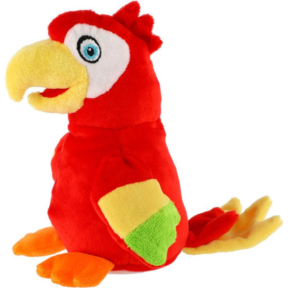 Teddies Plyšový papoušek Jaroušek opakující věty 18 cm