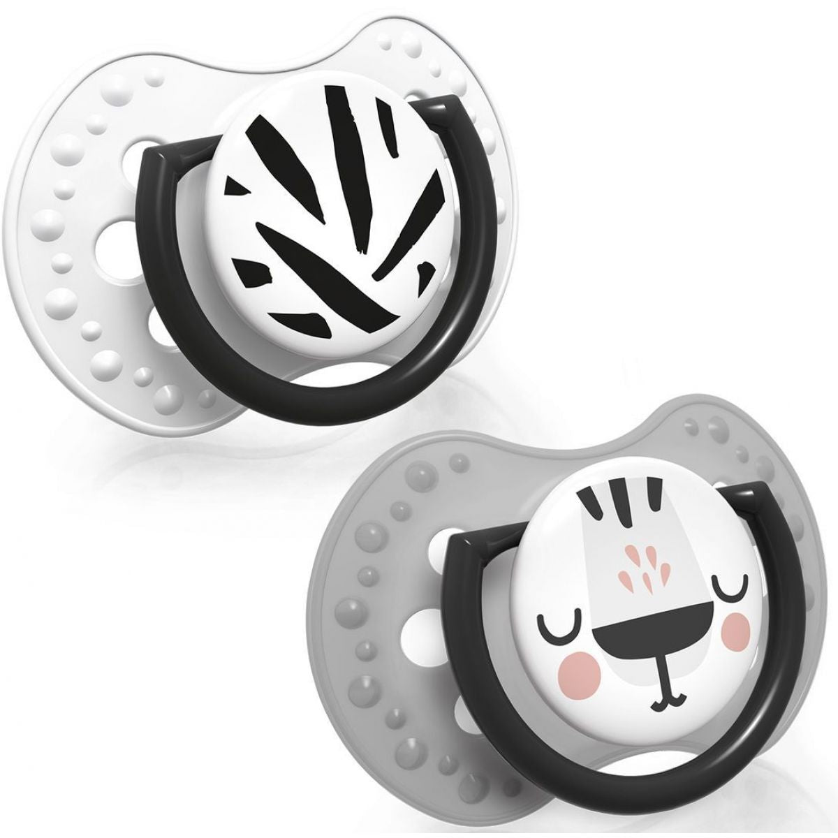 LOVI Dudlík silikonový dynamický Salt & Pepper 3-6 m 2 ks