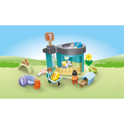 PLAYMOBIL® 71690 1.2.3: Ustájení zvířat s dávkovačem krmiva