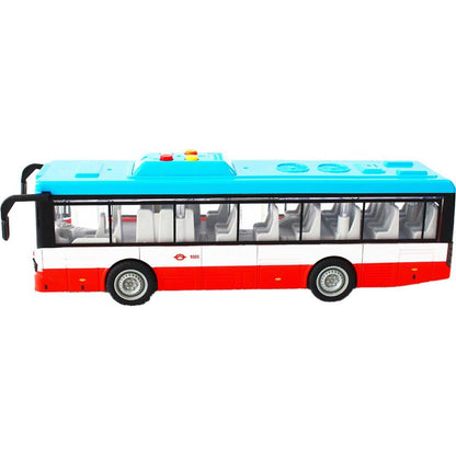 Sparkys Městský autobus na setrvačník s osvětlením a zvukem - červený