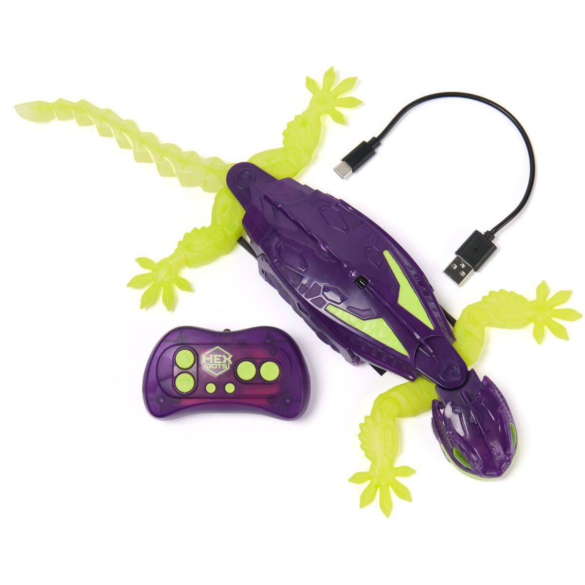 Spin Master HEX Bots RC fosforeskující Gekon lezoucí po stěnách