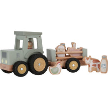 Little Dutch Traktor s přívěsem dřevěný Farma