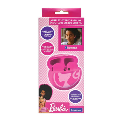 Lexibook Bluetooth sluchátka do uší Barbie s vestavěným mikrofonem