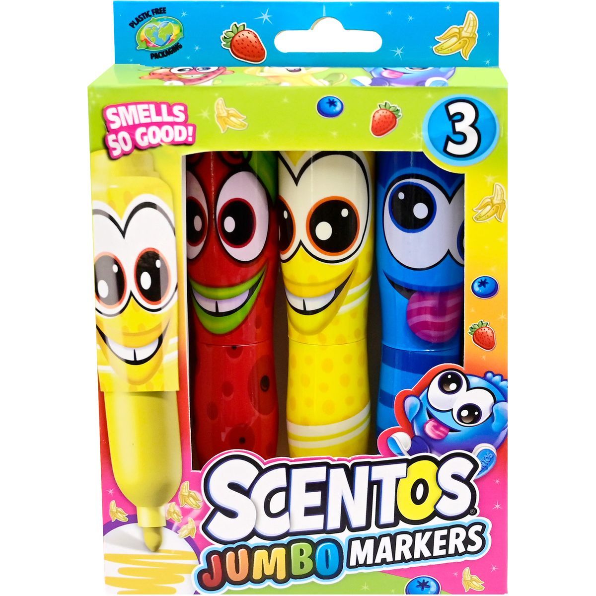Alltoys Fixy voňavé Scentos Jumbo Funny Face 3ks