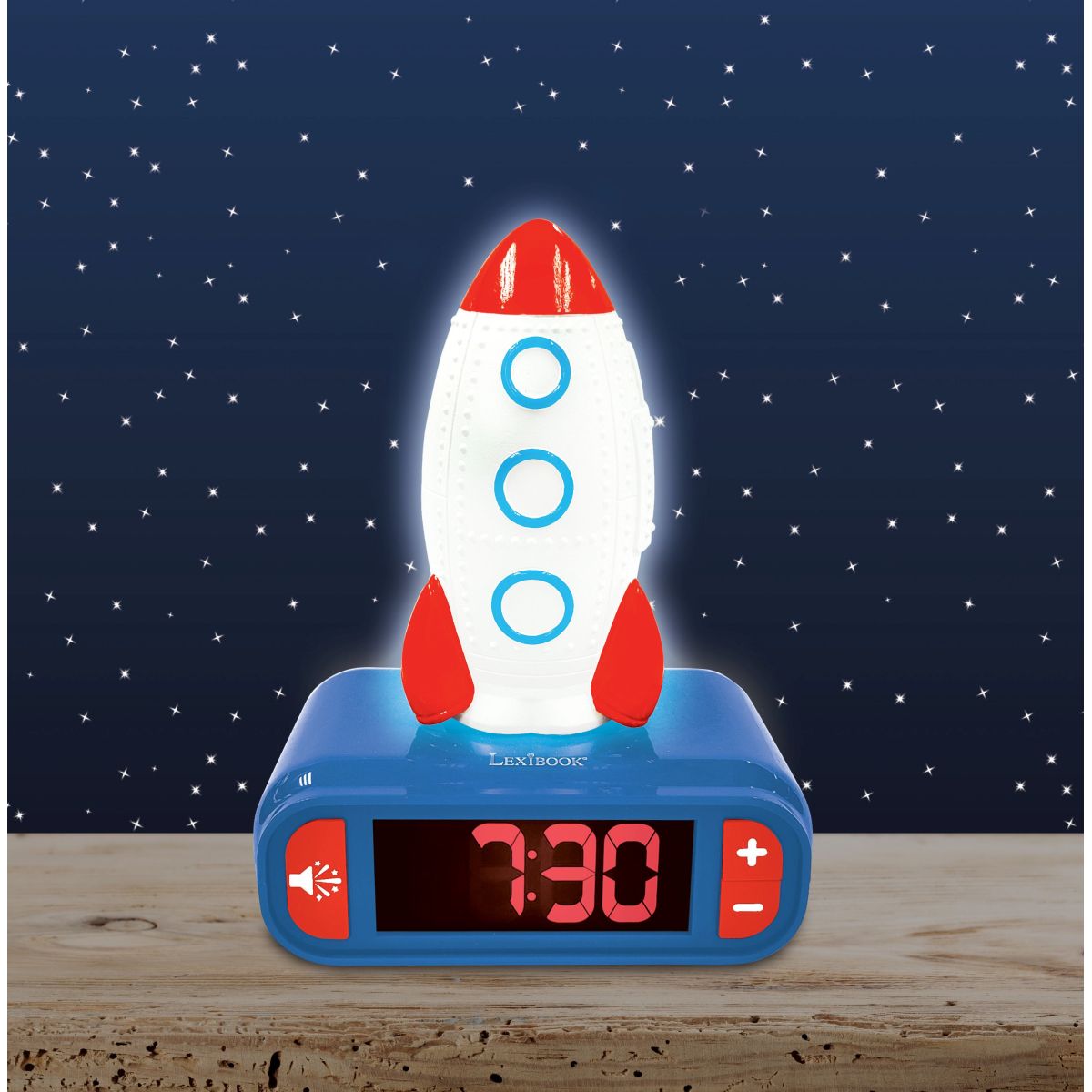 Lexibook Budík se svítící raketou