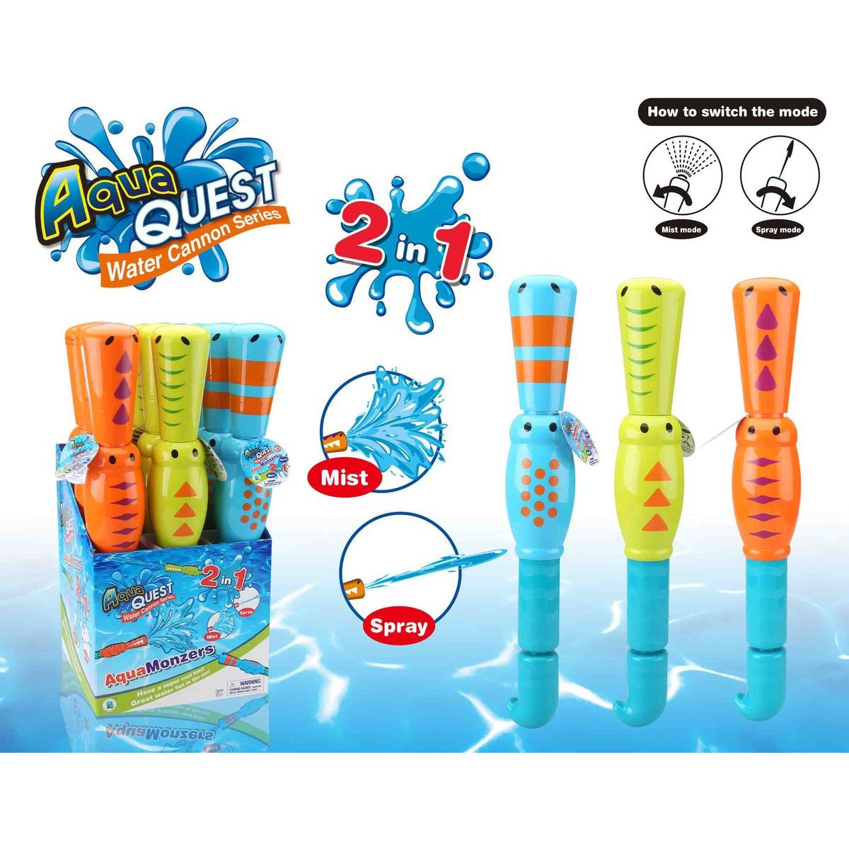 Alltoys Vodní dělo příšerky 55 cm žlutá