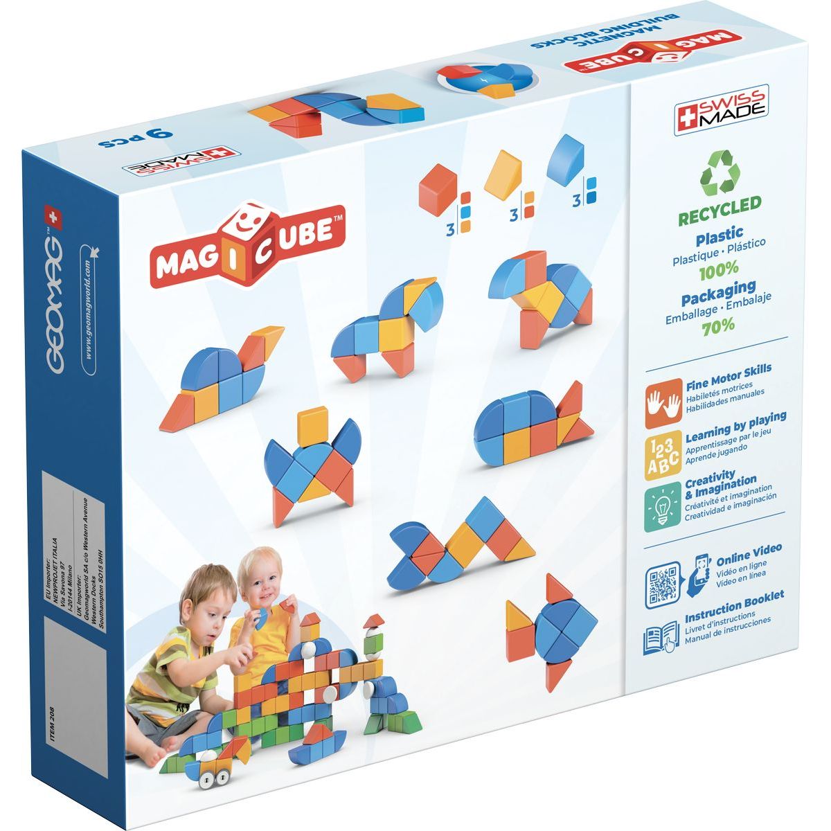 Geomag 208 Magicube Shapes 9 dílků