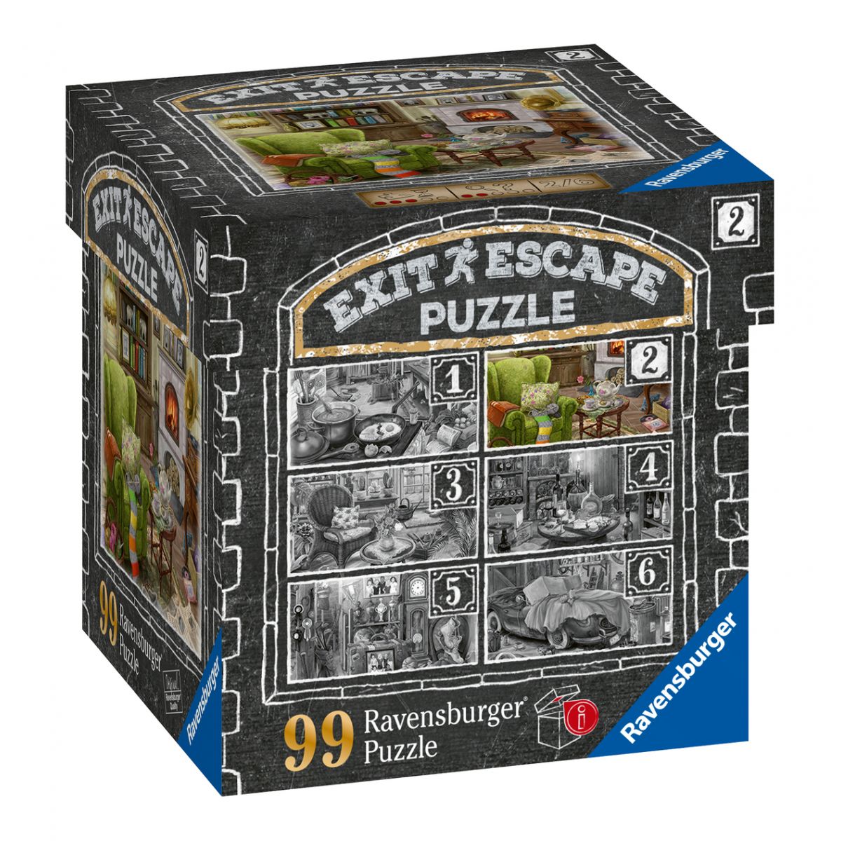 Ravensburger Puzzle Exit Obývací pokoj 99 dílků
