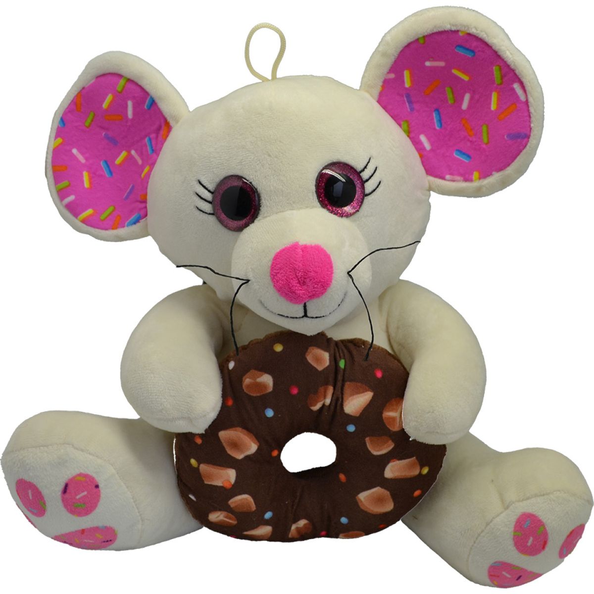 Sparkys Myš s donutem bílá 30 cm