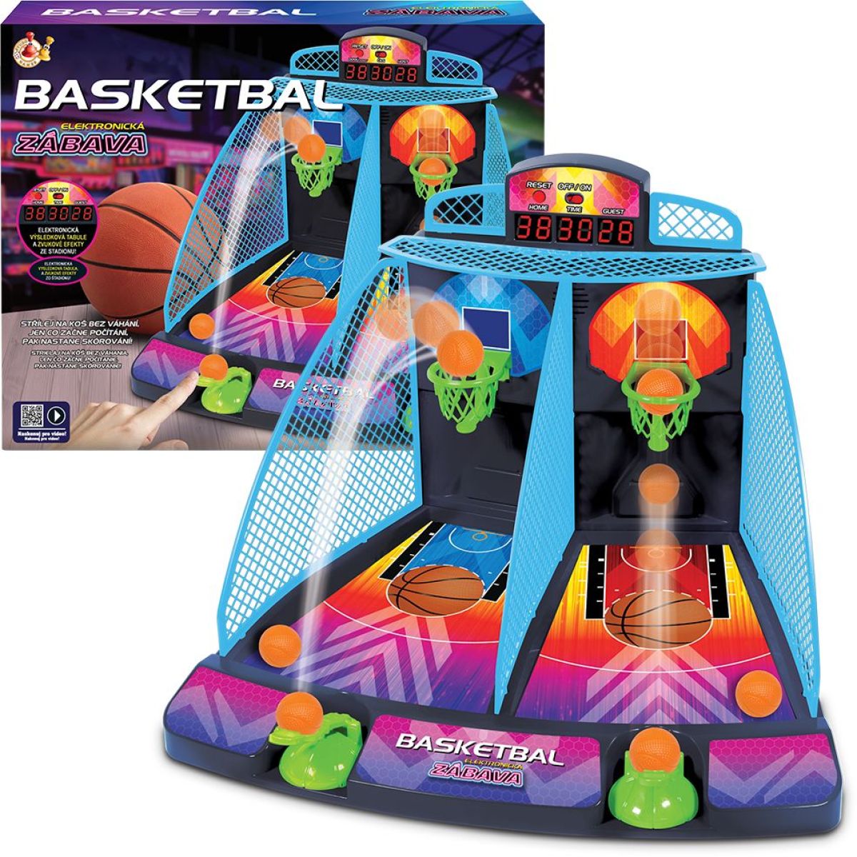 STUDO GAMES - Elektronická hra Basketbal NEON