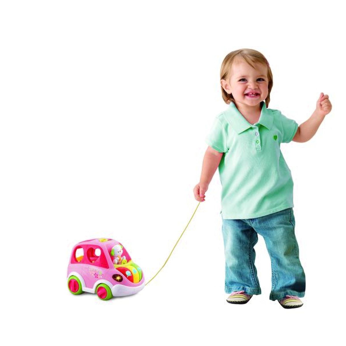 VTech Mluvící auto vkládačka růžové CZ