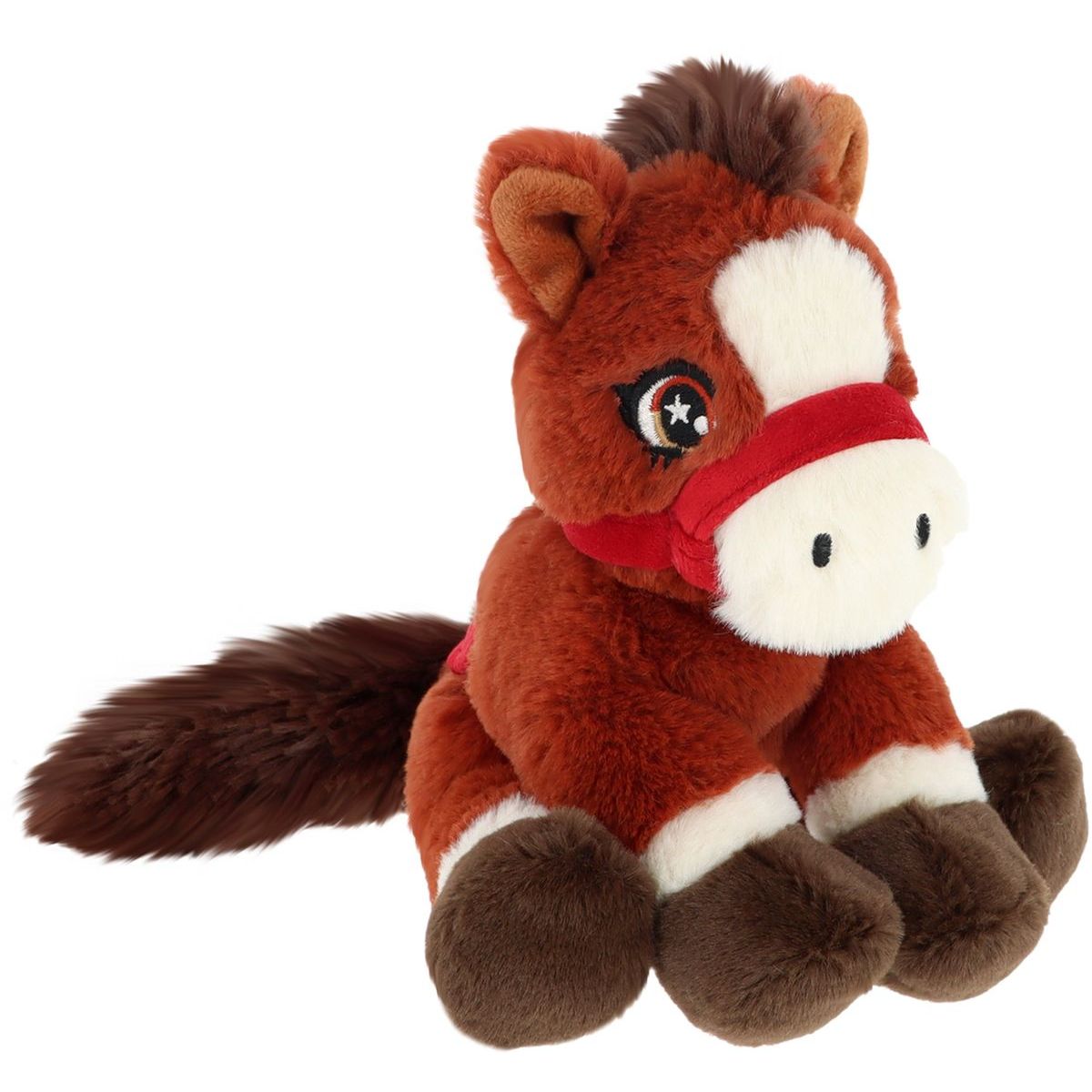 KEEL TOYS Keeleco Poník s ocasem 22 cm rezavý