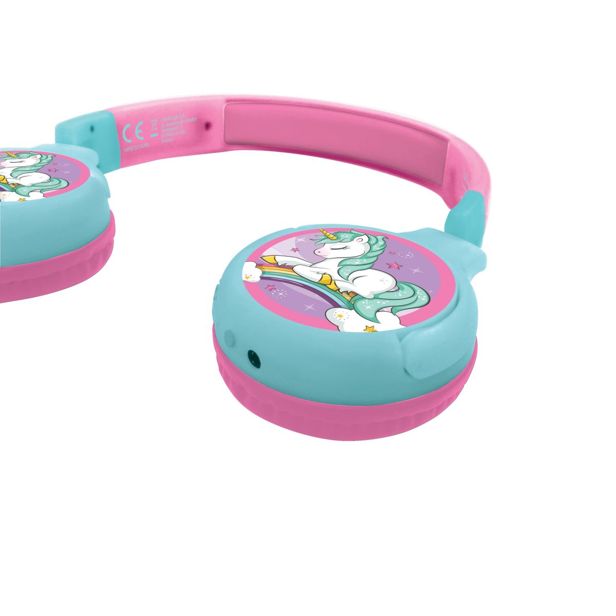 Lexibook 2v1 bluetooth skládací sluchátka Jednorožec s limitem hlasitosti