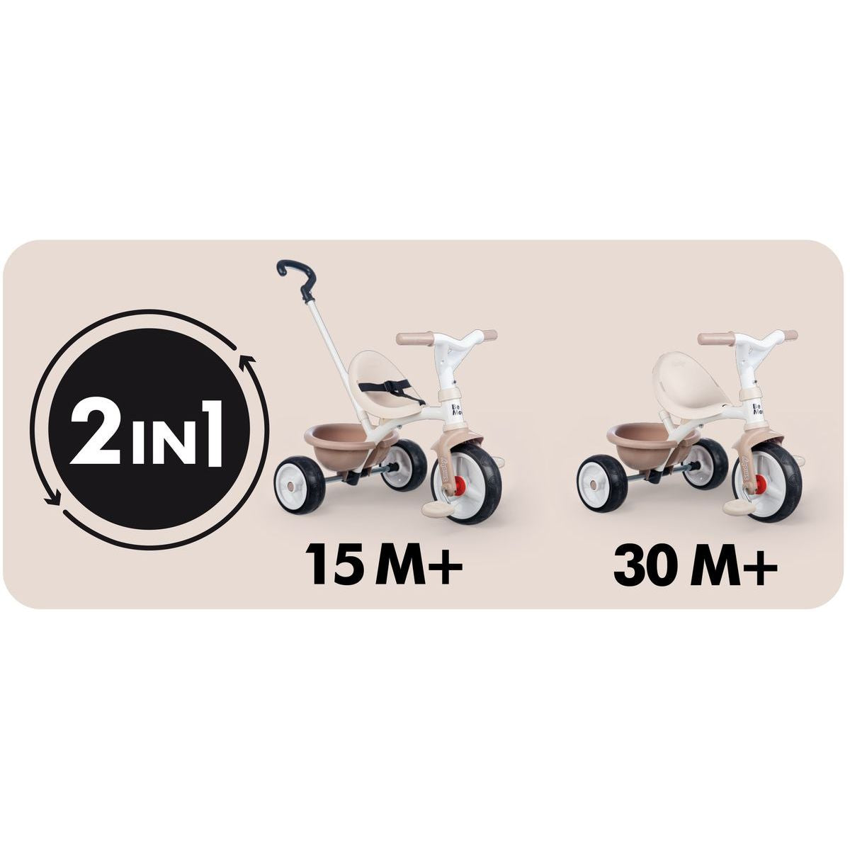 Tříkolka Be Move béžová