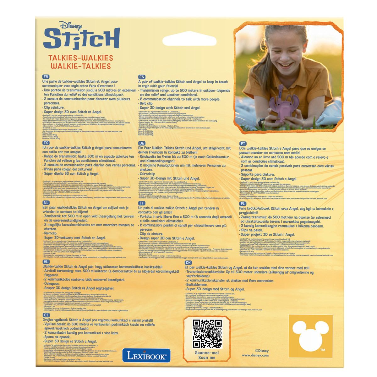 Lexibook 3D vysílačky Stitch a Angel s dosahem 500 m