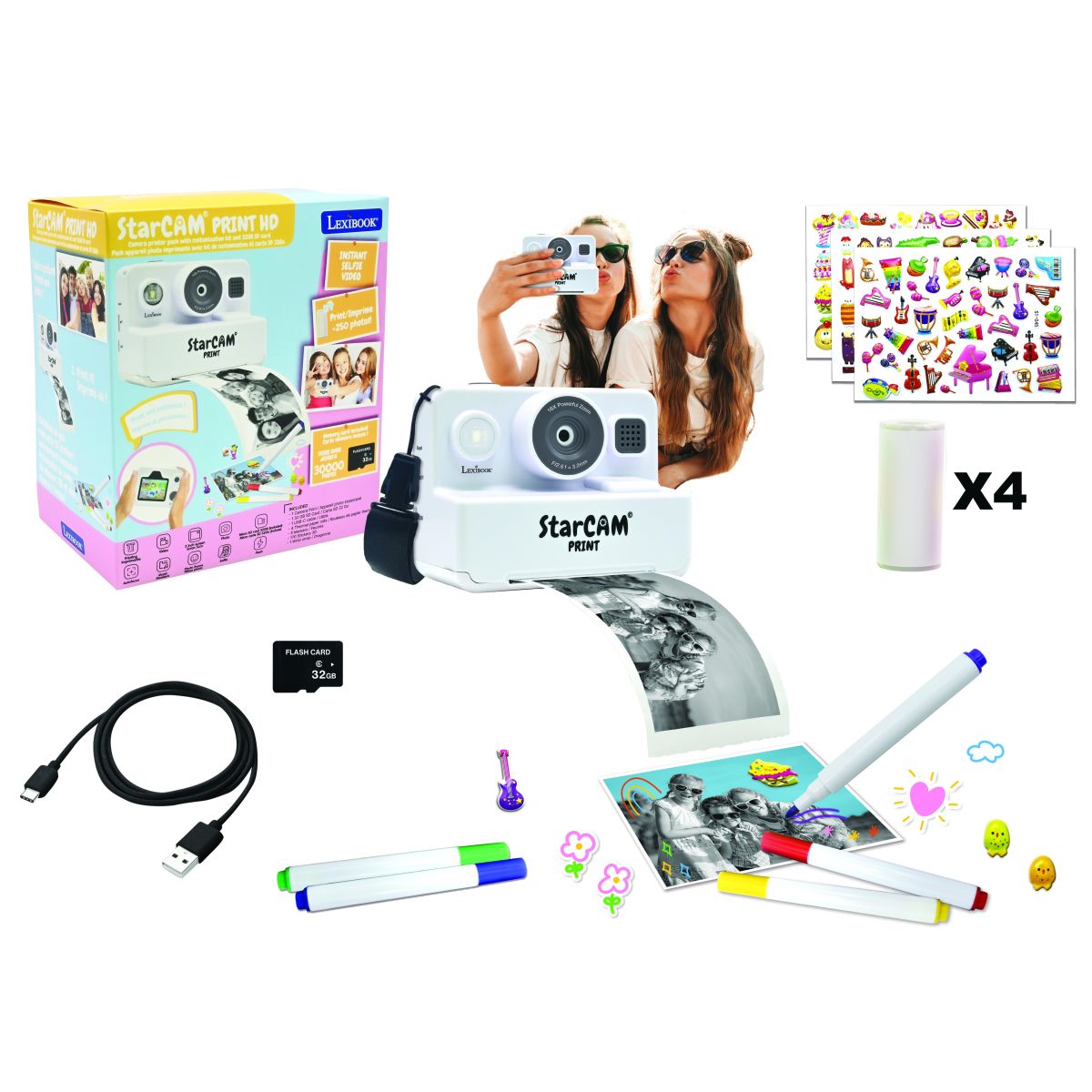 Lexibook Dětský instantní HD fotoaparát StarCAM s tiskárnou