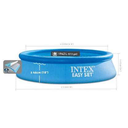 Intex 28108 Bazénový set s fitrací 2,44 m x 61 cm