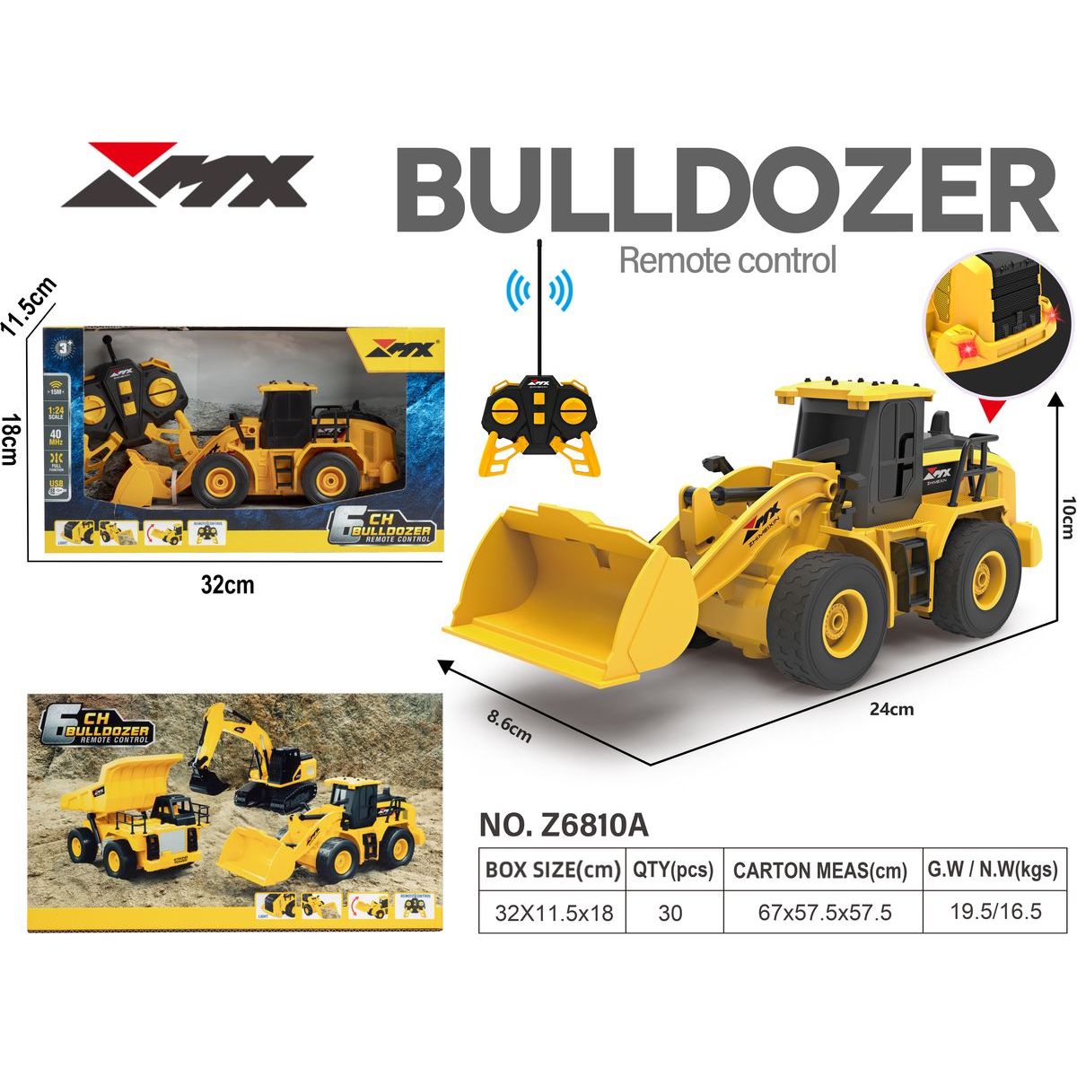 RC buldozer 1:24
