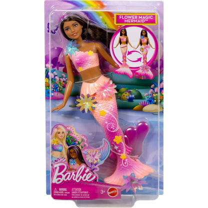 Barbie Kouzelná květinová mořská panna - tmavovláska
