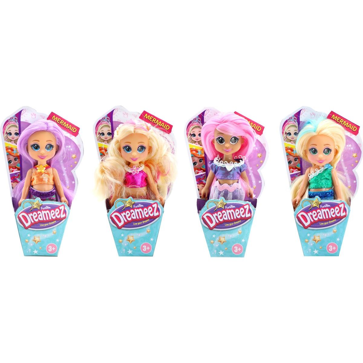 Funville Dreameez mini mořská panna v kornoutku růžové vlásky