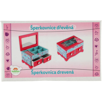 Dřevěná šperkovnice Princess 2 zásuvky