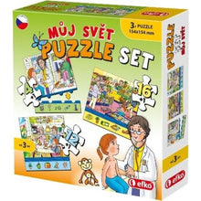 Efko Puzzle soubor 3 v 1 Můj svět 32 dílků