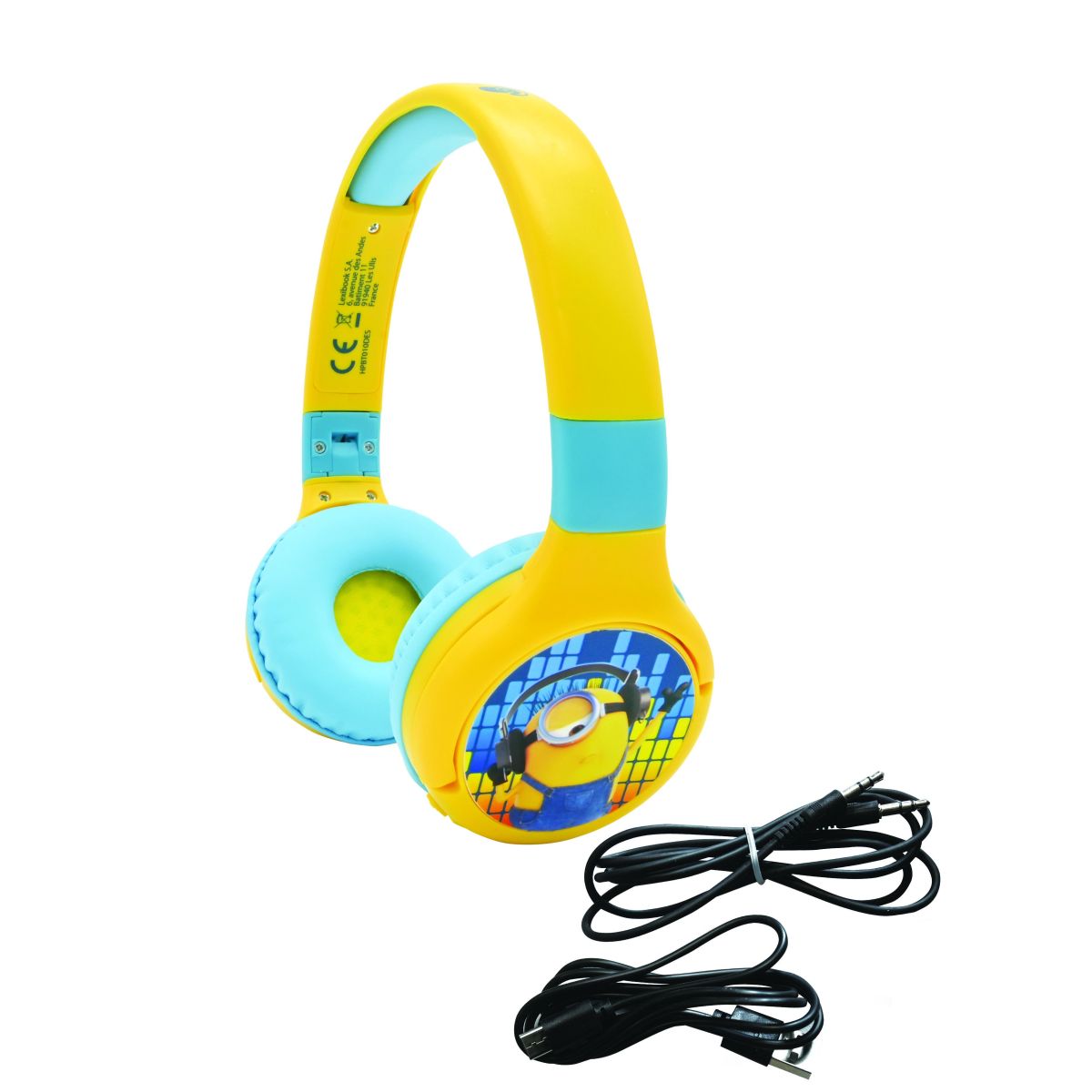 Lexibook 2v1 bluetooth skládací sluchátka Mimoni s limitem hlasitosti