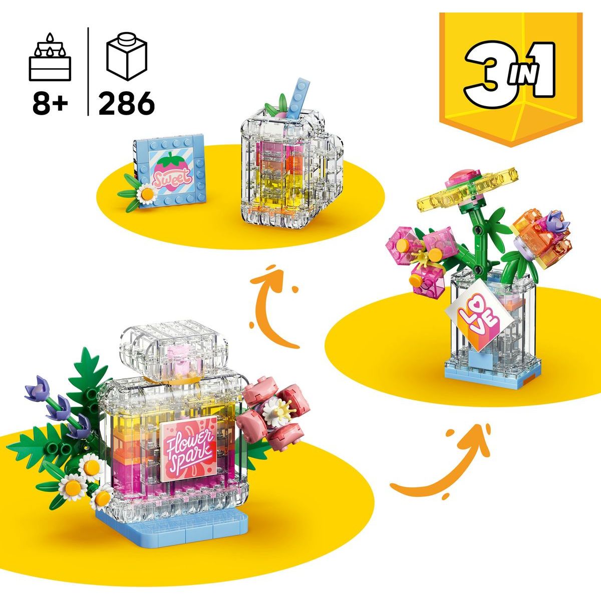 LEGO® Creator 3 v 1 31383 Parfém s ozdobnými květinami