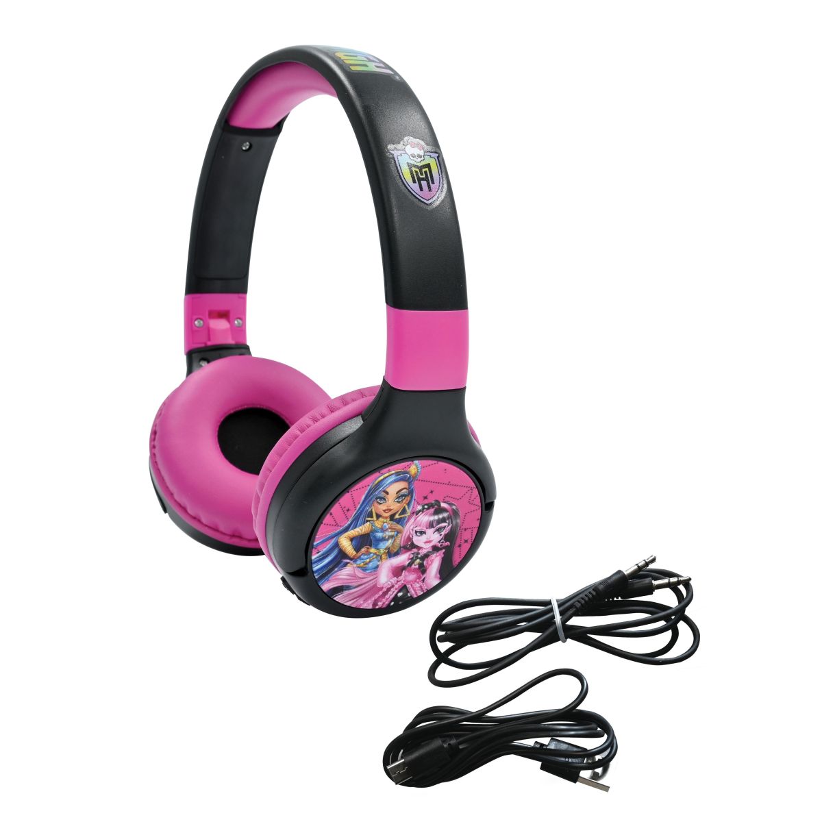 Lexibook 2v1 bluetooth skládací sluchátka Monster High s limitem hlasitosti