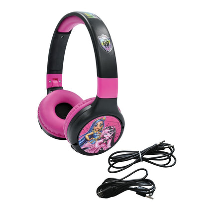 Lexibook 2v1 bluetooth skládací sluchátka Monster High s limitem hlasitosti