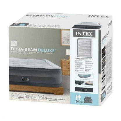 Intex 64418NP Nafukovací postel 152 x 203 x 56 cm - Dura-Beam Queen Comfort plush