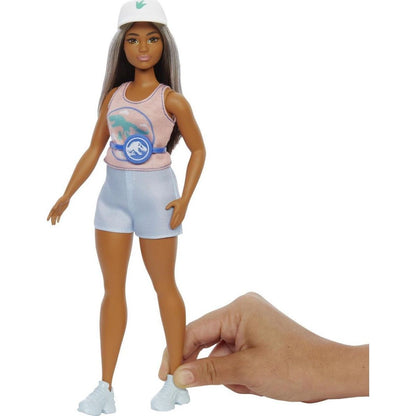 Mattel Barbie obleček 30 cm s doplňky v praktickém balení Jurský svět GRD46
