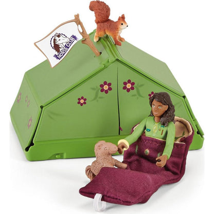 Schleich 42533 Sarah s koníkem a zvířátky kempují