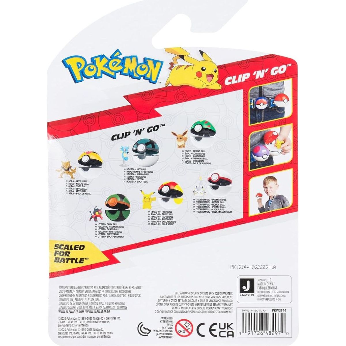 Jazwares Pokémon Clip N Go Poké Ball Horsea a Net Ball