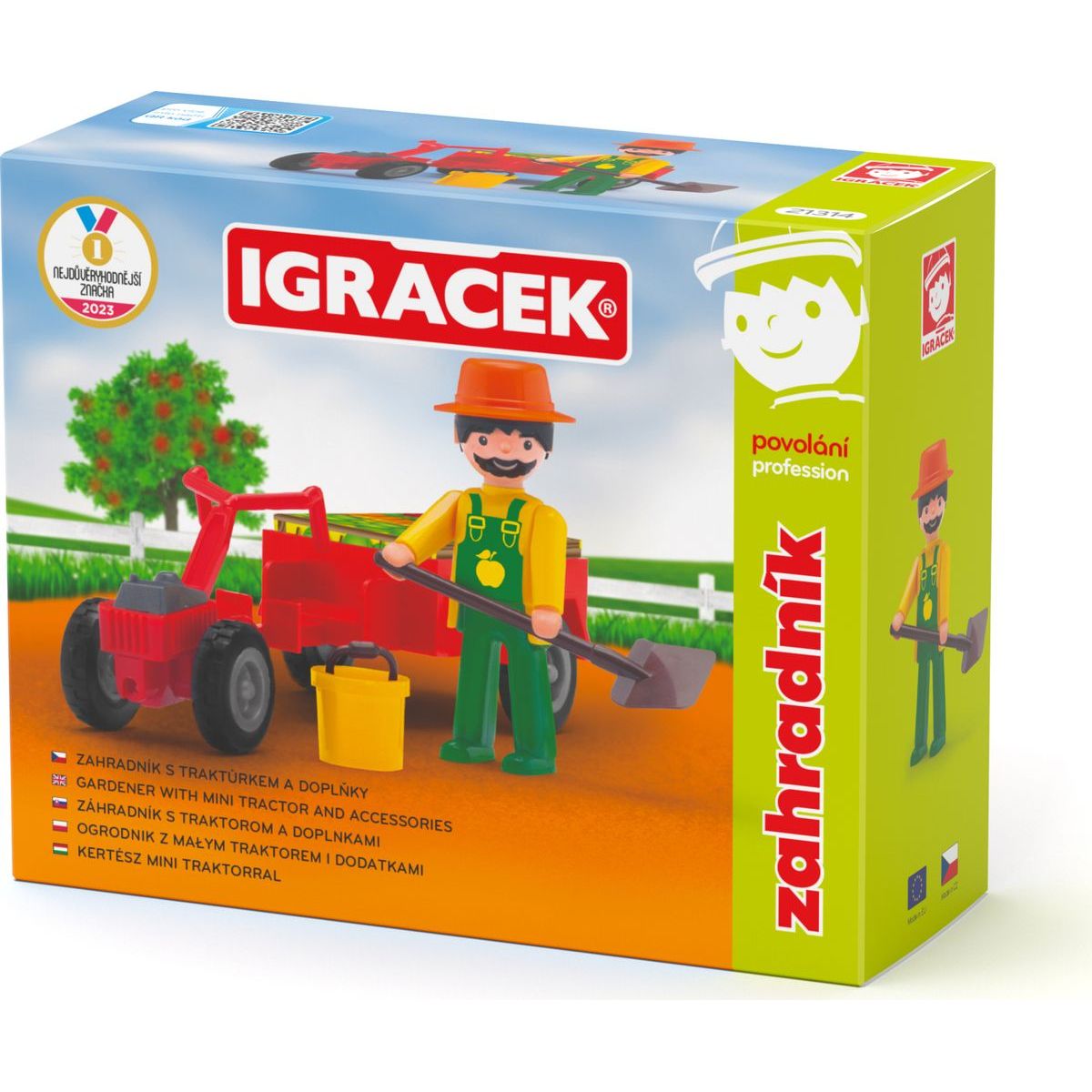 Igráček Zahradník - figurka s traktůrkem a příslušenstvím