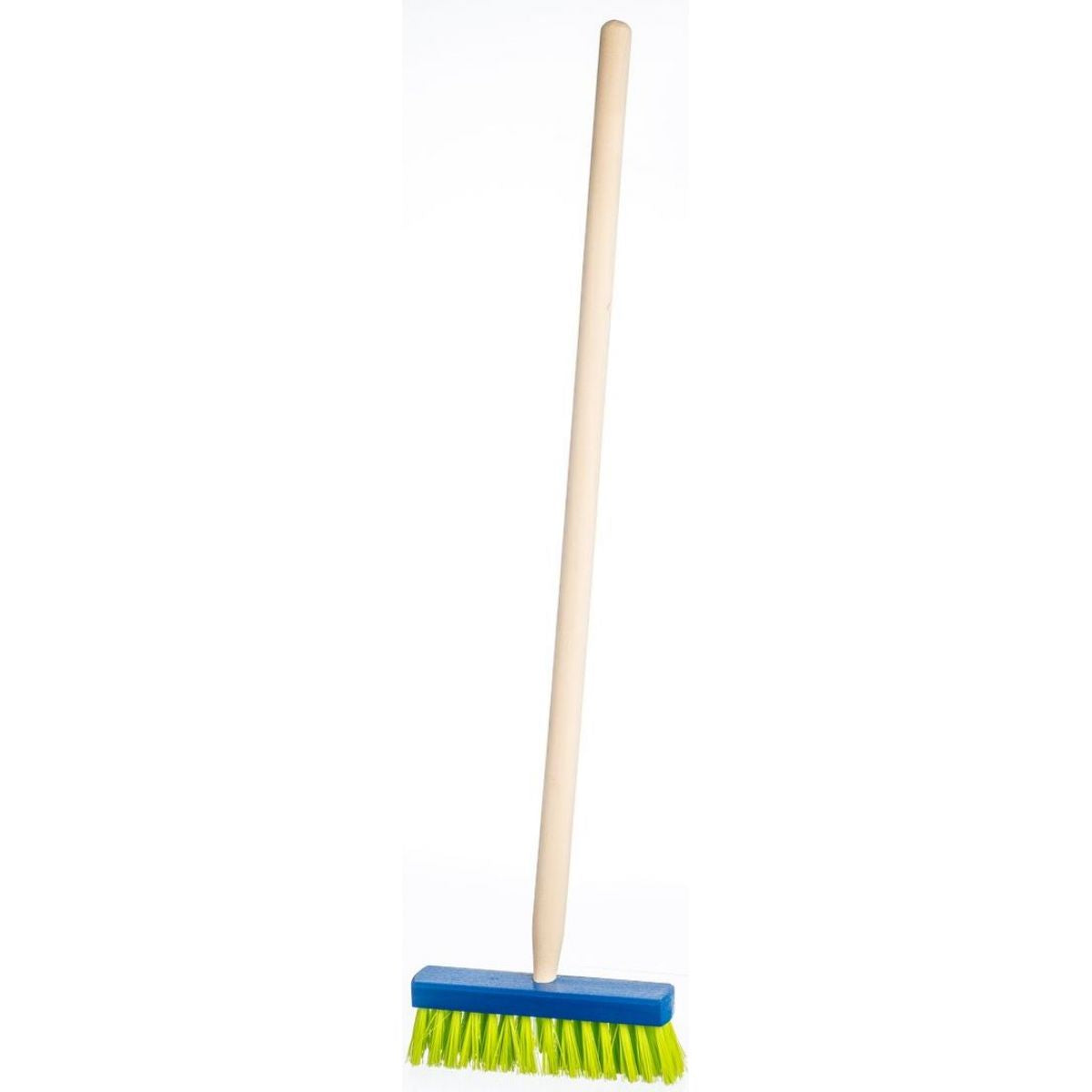 Koště modré s násadou dřevo 80 cm