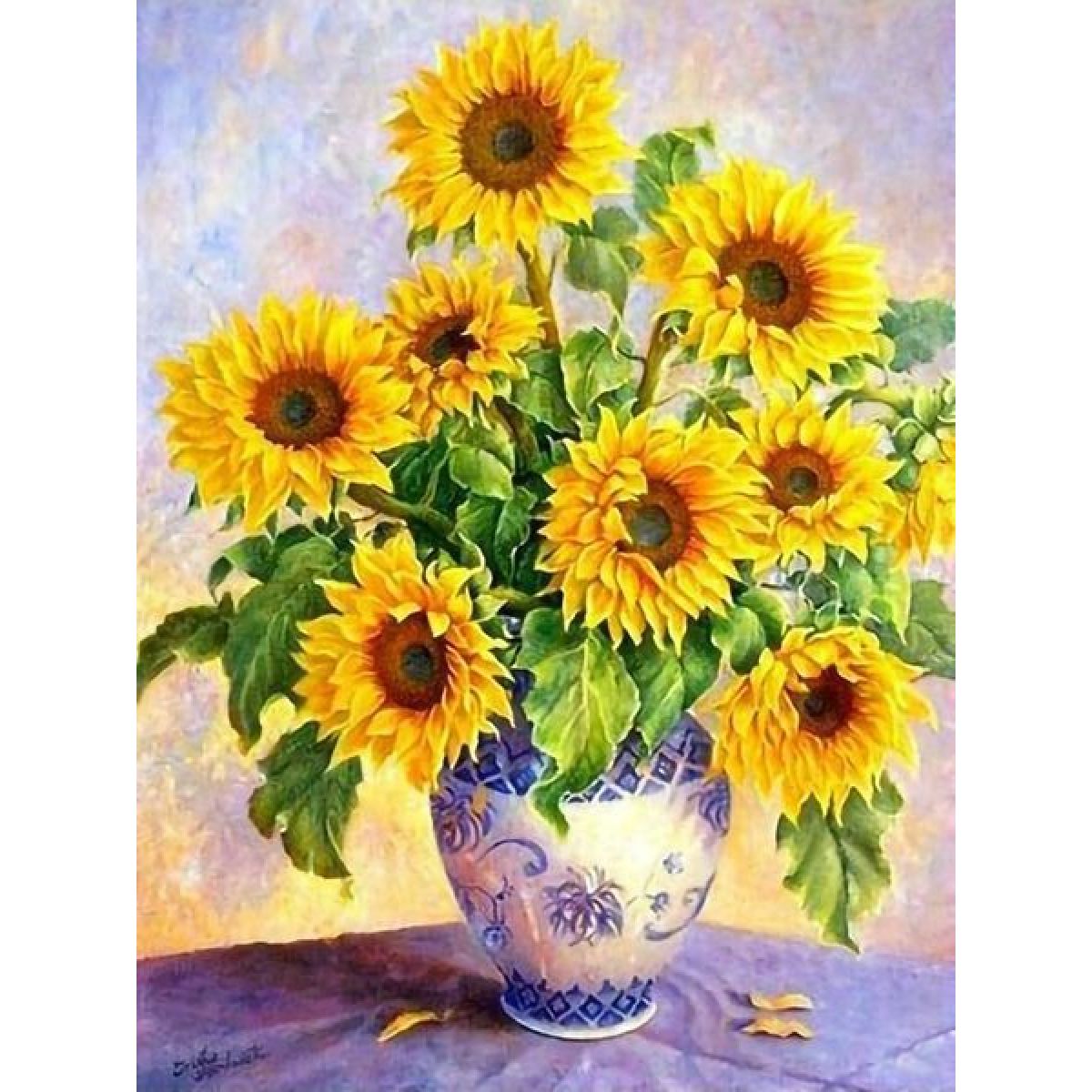Diamantové malování Slunečnice 30 x 40 cm