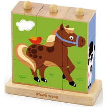 Studo Wood kostky Zvířátka z farmy