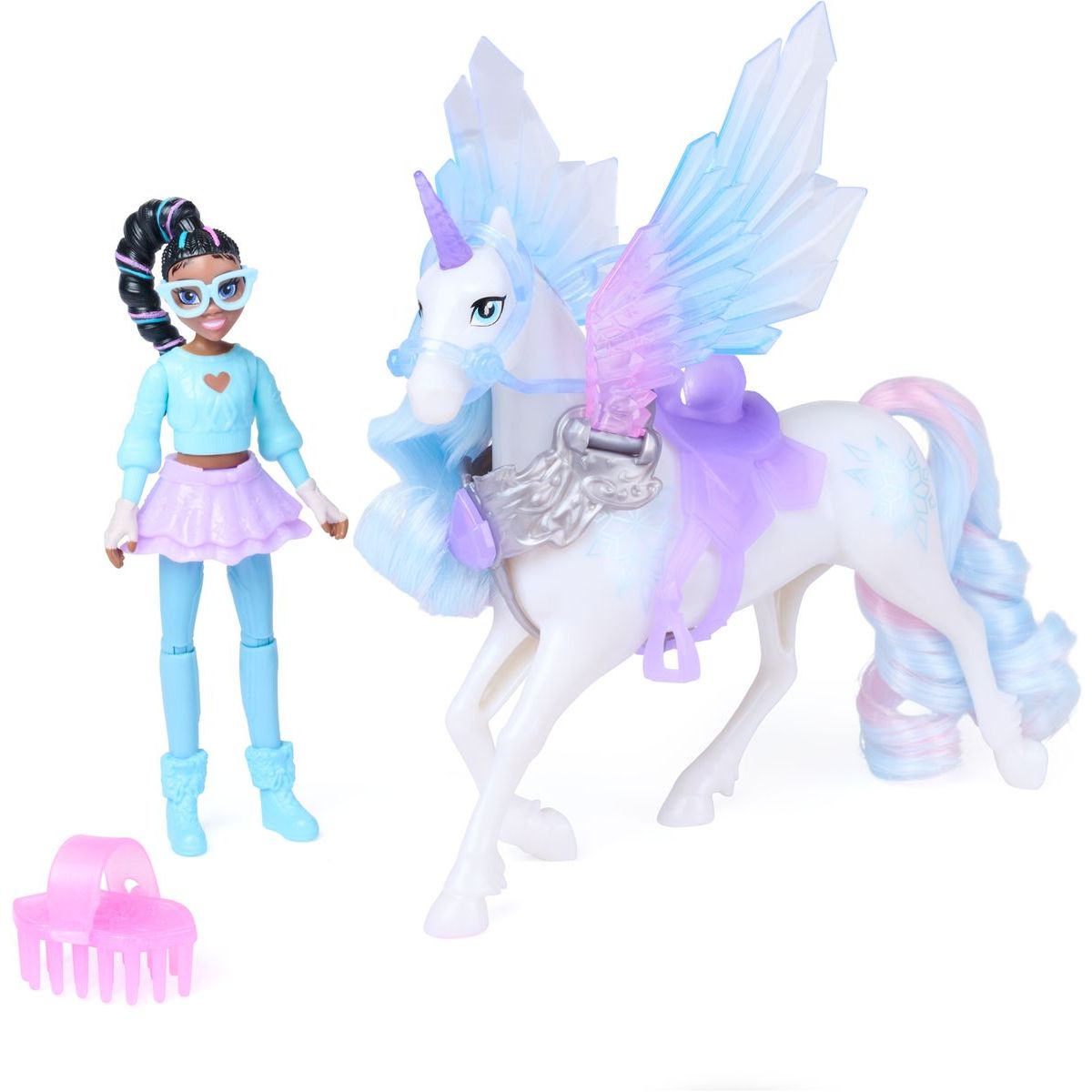 Spin Master Unicorn academy kouzelná křídla glacier & layla 11cm