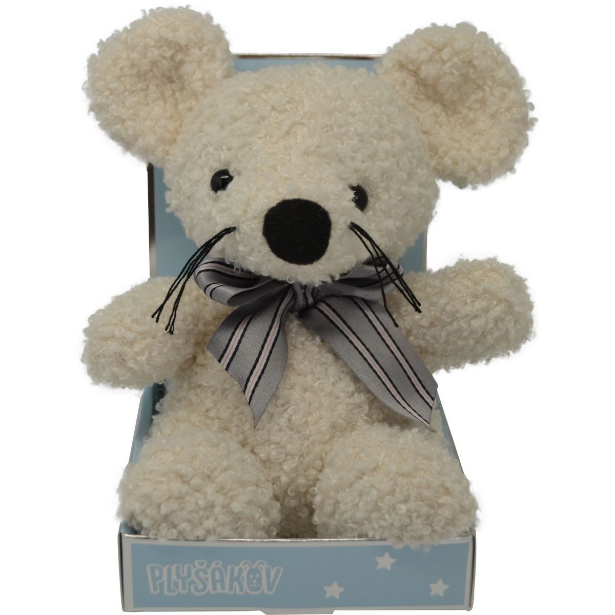 Sparkys PLYŠÁKOV - Myšák s mašlí 15 cm bílý