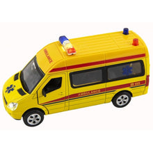 Teddies Auto ambulance 15 cm na baterie se světlem se zvukem